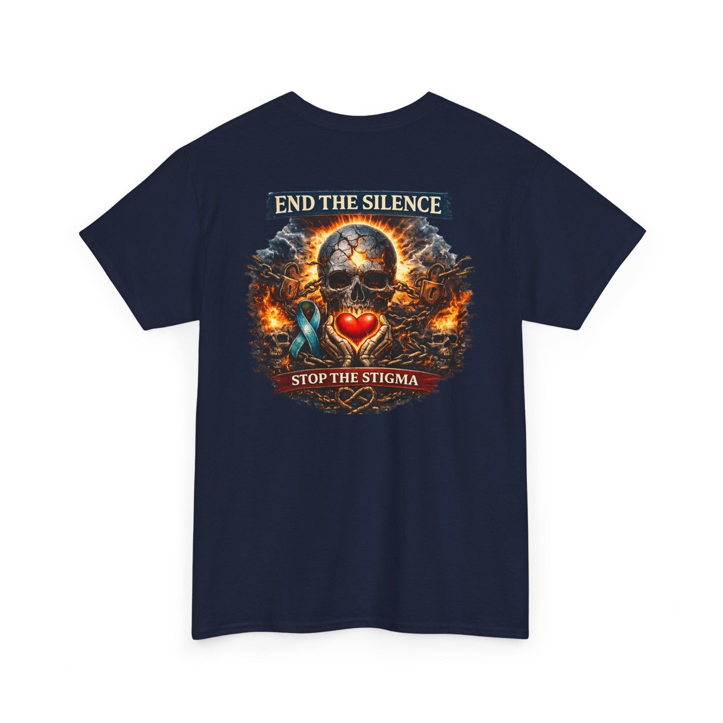 End The Silence Skull Mental Health Awareness Tee | Stop The Stigma