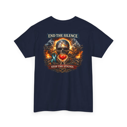 End The Silence Skull Mental Health Awareness Tee | Stop The Stigma