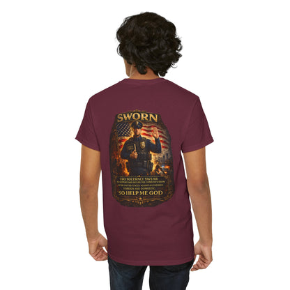 Law Enforcement Oath T-Shirt — Sworn Police Tribute Tee