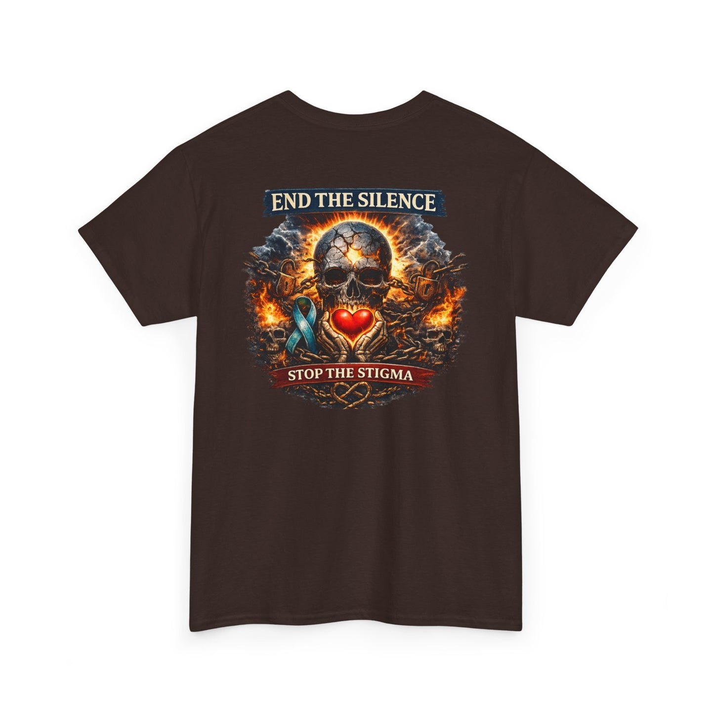 End The Silence Skull Mental Health Awareness Tee | Stop The Stigma