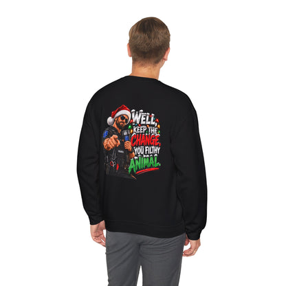 Funny Paramedic Christmas Shirt, Keep the Change You Filthy Animal, EMS Holiday Sweatshirt, EMT Gift, First Responder Christmas Apparel