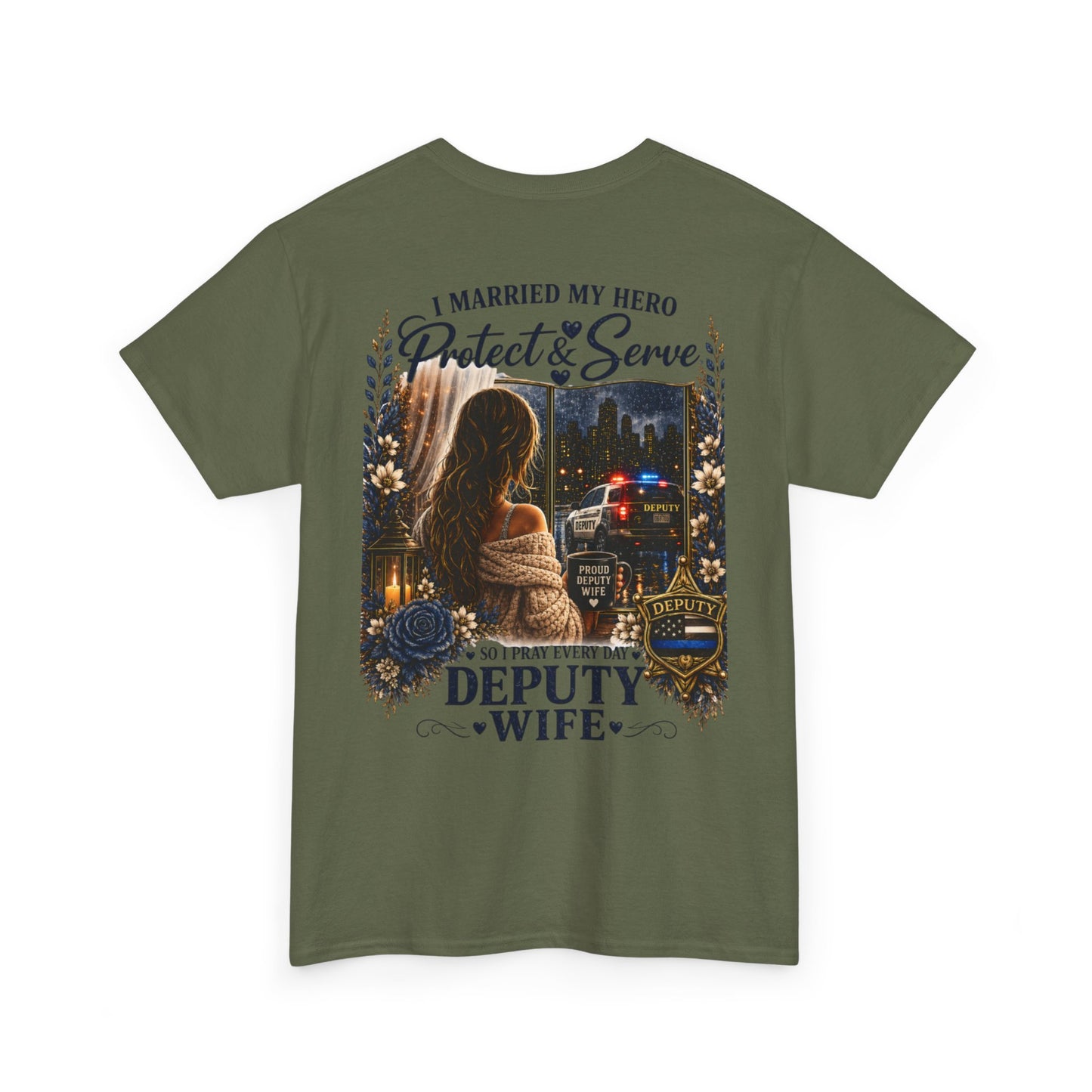 Deputy Wife T-Shirt — Proud Law Enforcement / Thin Blue Line Spouse Gift