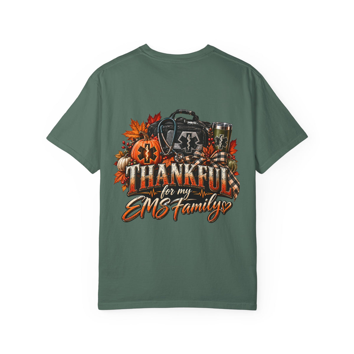 Thankful for My EMS Family Shirt | Paramedic Thanksgiving Sweatshirt | EMT Fall Shirt | First Responder Gift | EMS Crewneck or T-Shirt