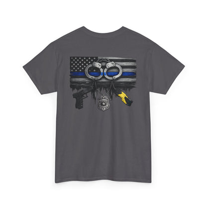 Blue Line Flag Police Support T-Shirt