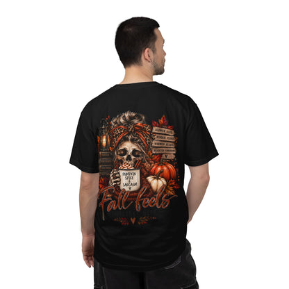 Fall Feels Different Here Pumpkin Spice Sarcasm Skeleton Fall T-Shirt & Sweatshirt Dark Autumn Graphic