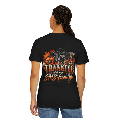 Thankful for My EMS Family Shirt | Paramedic Thanksgiving Sweatshirt | EMT Fall Shirt | First Responder Gift | EMS Crewneck or T-Shirt