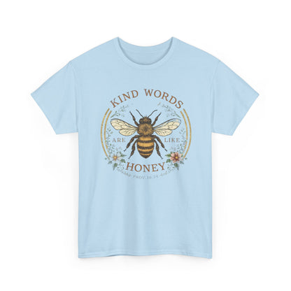Kind Words Stick Like Honey Bee T-Shirt — Sweet Southern Positive Vibes Tee
