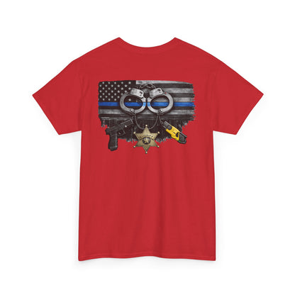 Blue Line Flag Police Support T-Shirt, police gift, officer gear