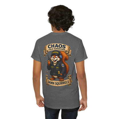 EMS Field Supervisor 'Chaos Squirrel' T-Shirt — Funny EMS Supervisor Gift