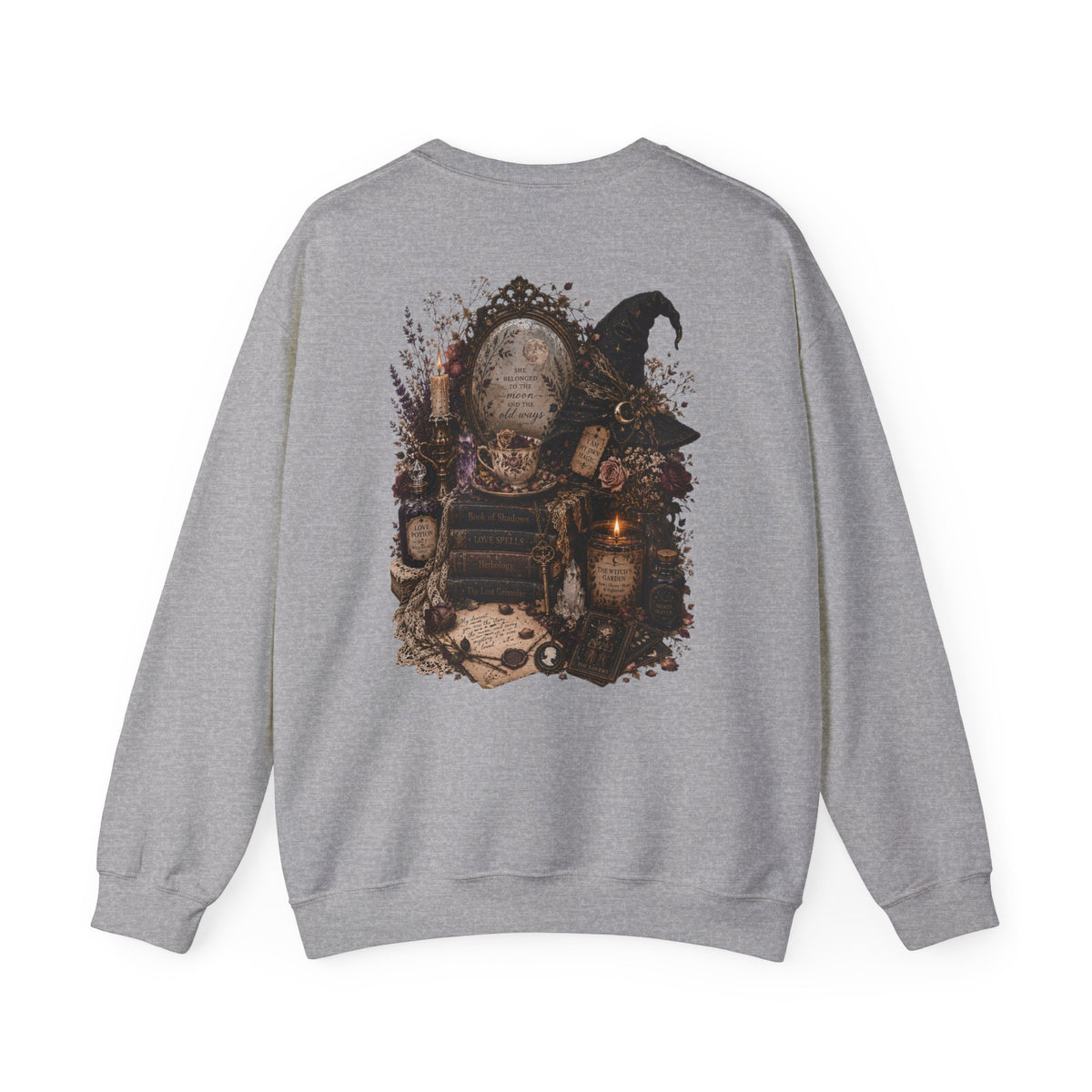 Witchy Apothecary Spellcaster Illustration Sweatshirt | Occult, Vintage Potion Art