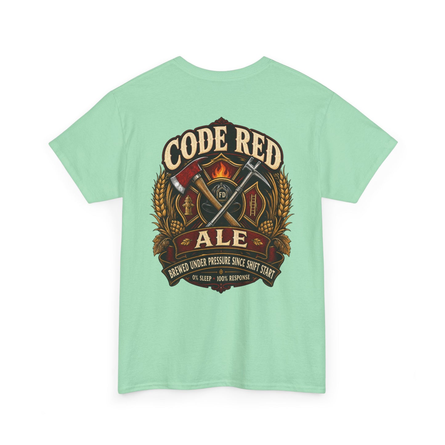Code Red Ale Firefighter T‑Shirt — Brewed Under Pressure Tribute