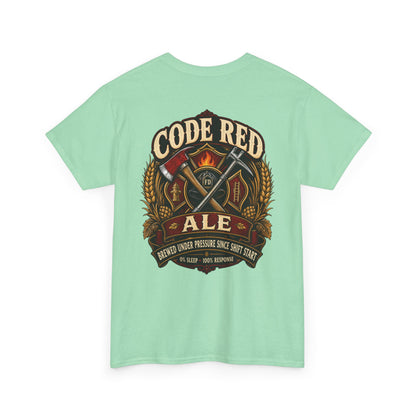 Code Red Ale Firefighter T‑Shirt — Brewed Under Pressure Tribute