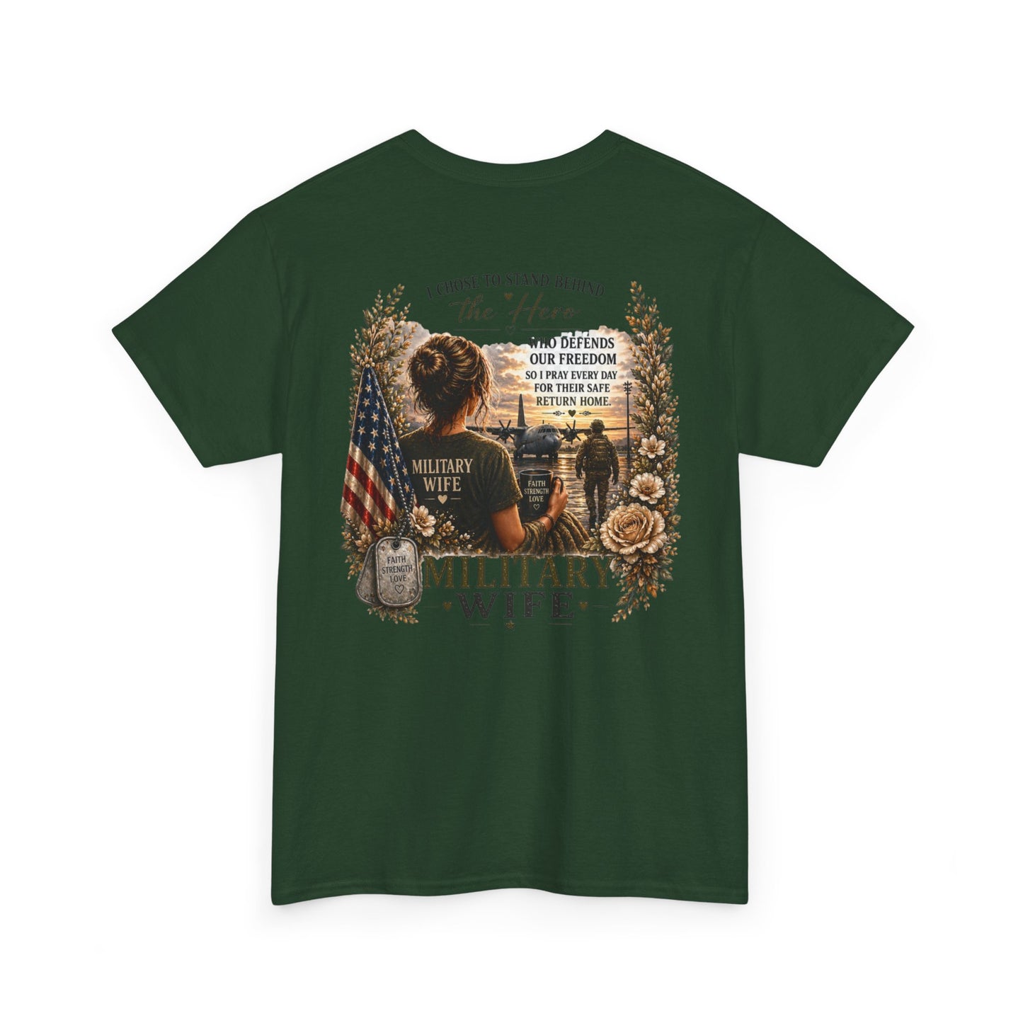 Military Wife Support Tee | Deployment Wife, Proud Military Spouse Shirt