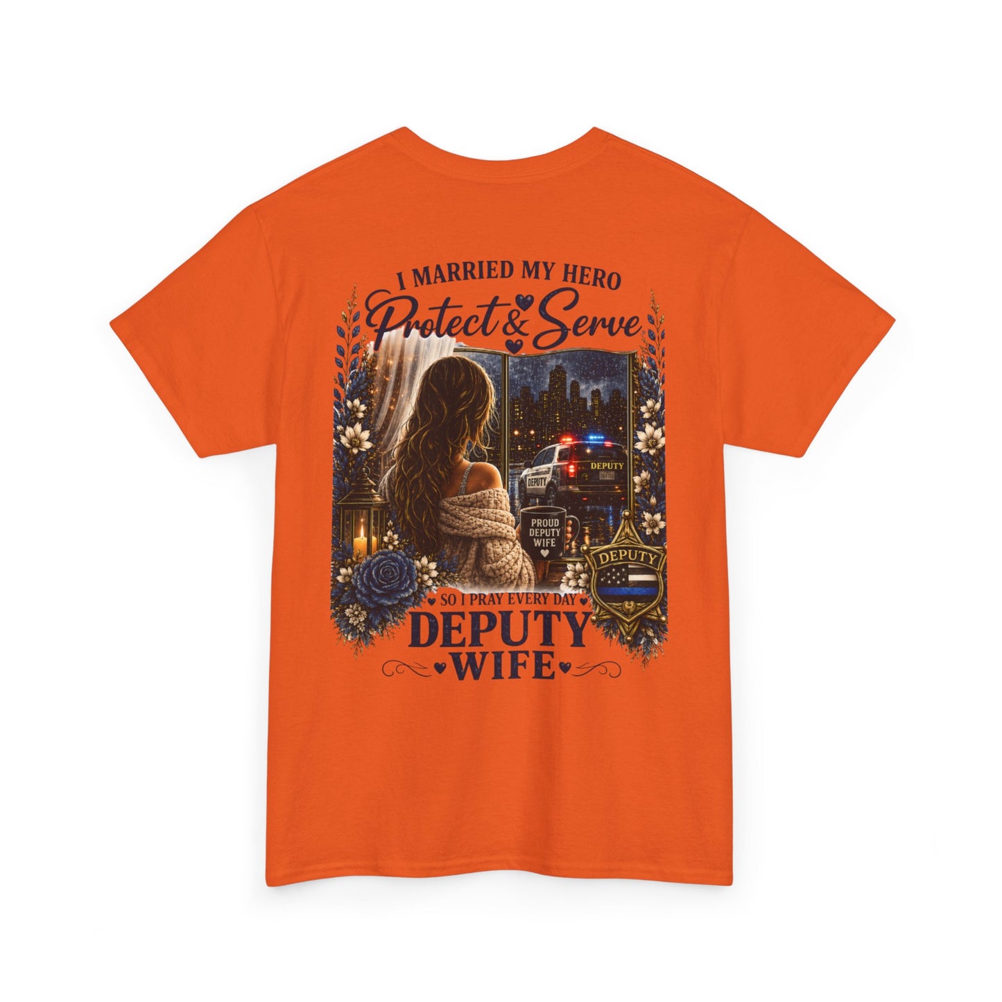 Deputy Wife T-Shirt — Proud Law Enforcement / Thin Blue Line Spouse Gift