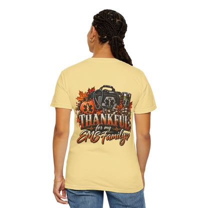 Thankful for My EMS Family Shirt | Paramedic Thanksgiving Sweatshirt | EMT Fall Shirt | First Responder Gift | EMS Crewneck or T-Shirt