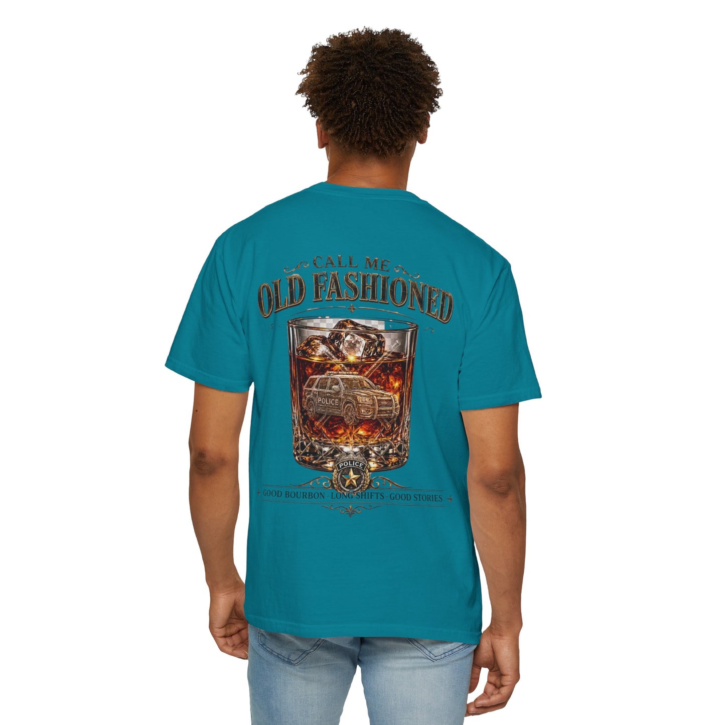 Police Bourbon & Brotherhood T-Shirt — "Call Me Old Fashioned"
