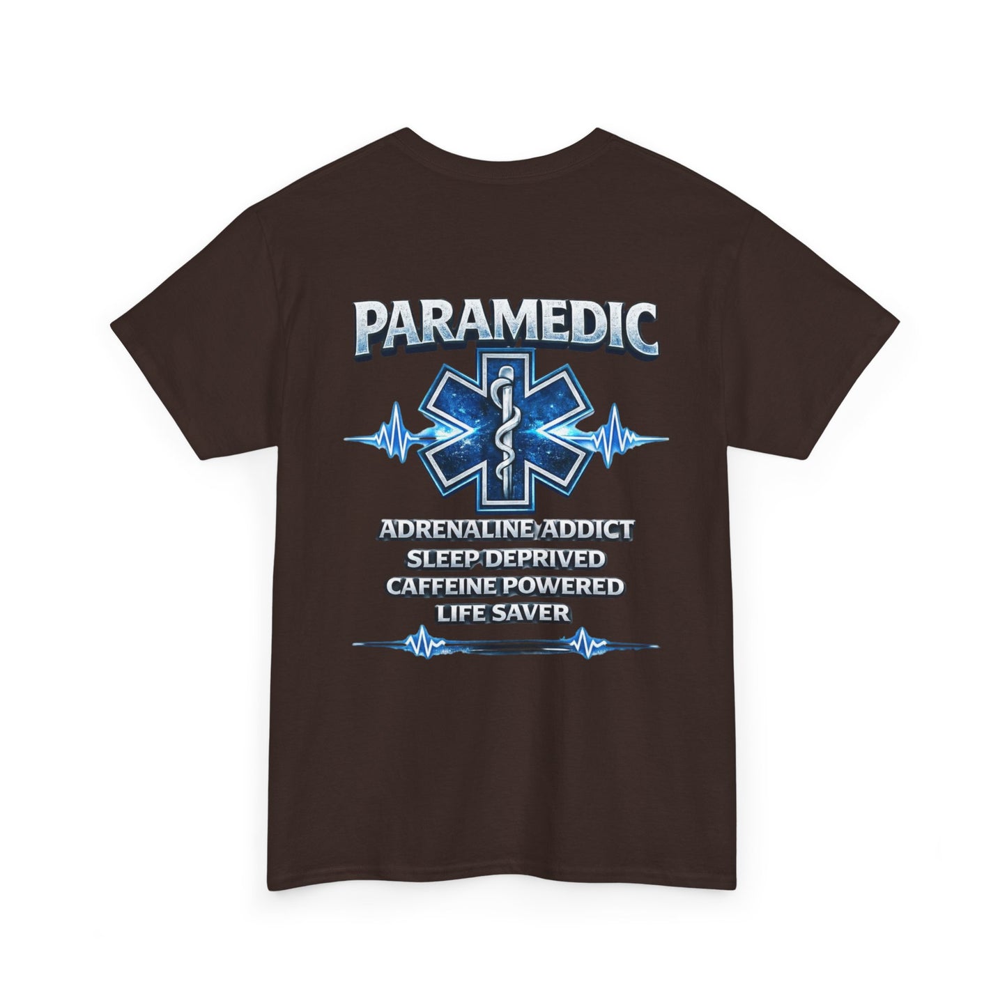 Adrenaline & Caffeine EMT Paramedic Tee | First Responder Typography