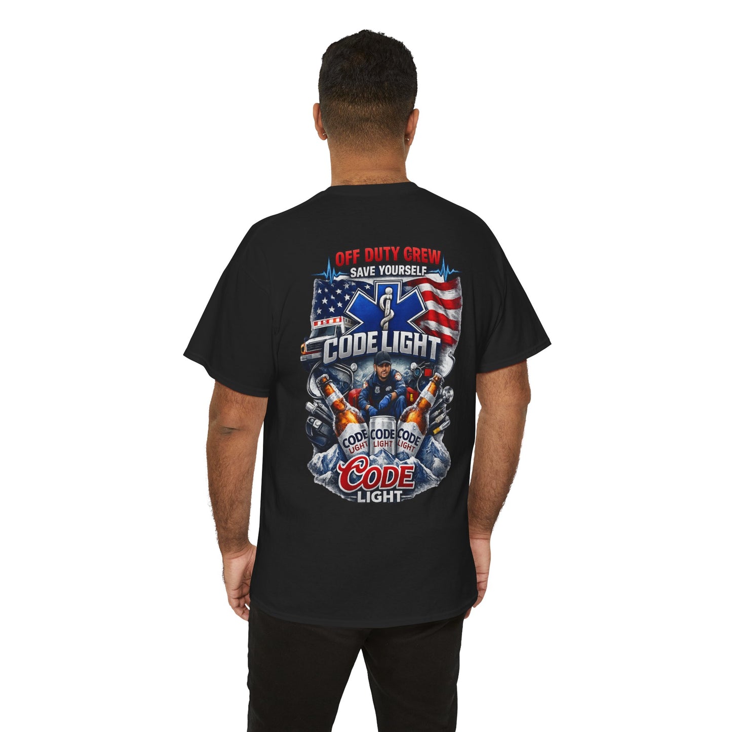 Off Duty Code Light EMT T-Shirt — Funny Paramedic & First Responder Gift