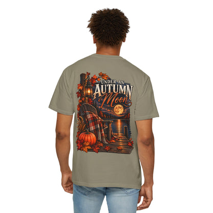 Under an Autumn Moon T-Shirt | Fall Lake Scene, Pumpkins & Plaid