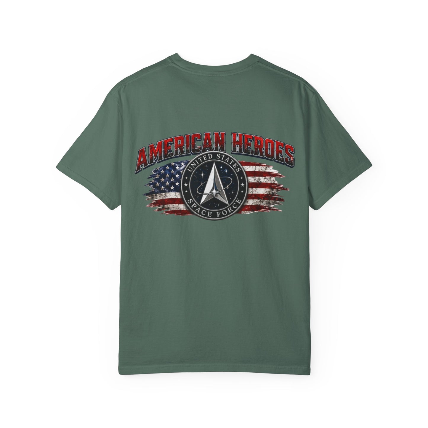 American Heroes T‑Shirt — U.S. Space Force Tribute with Flag Graphic