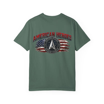 American Heroes T‑Shirt — U.S. Space Force Tribute with Flag Graphic
