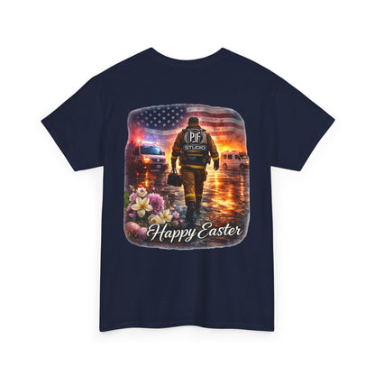 Firefighter Happy Easter T-Shirt — First Responder Gift