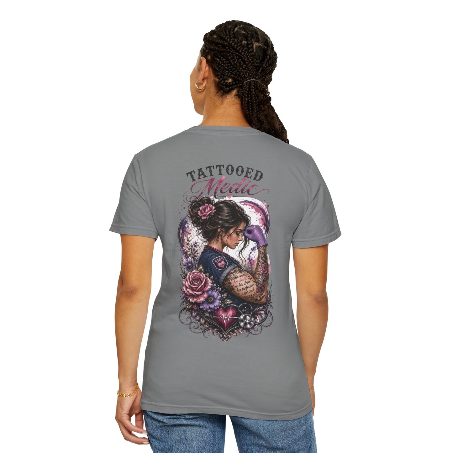 Tattooed Medic T-Shirt — "She Wears Her Heart on Her Sleeve"