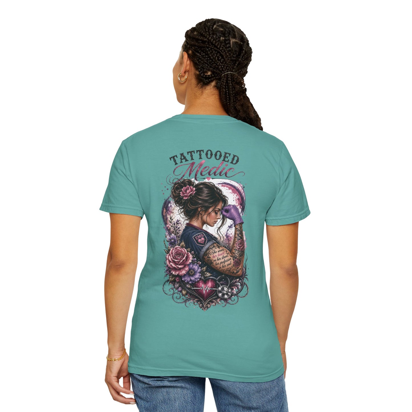 Tattooed Medic T-Shirt — "She Wears Her Heart on Her Sleeve"