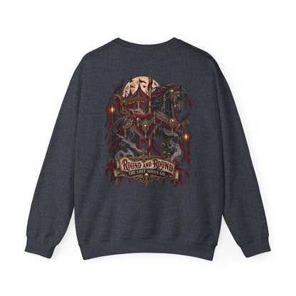Round and Round the Lost Souls Go | Haunted Carousel Gothic Circus Shirt