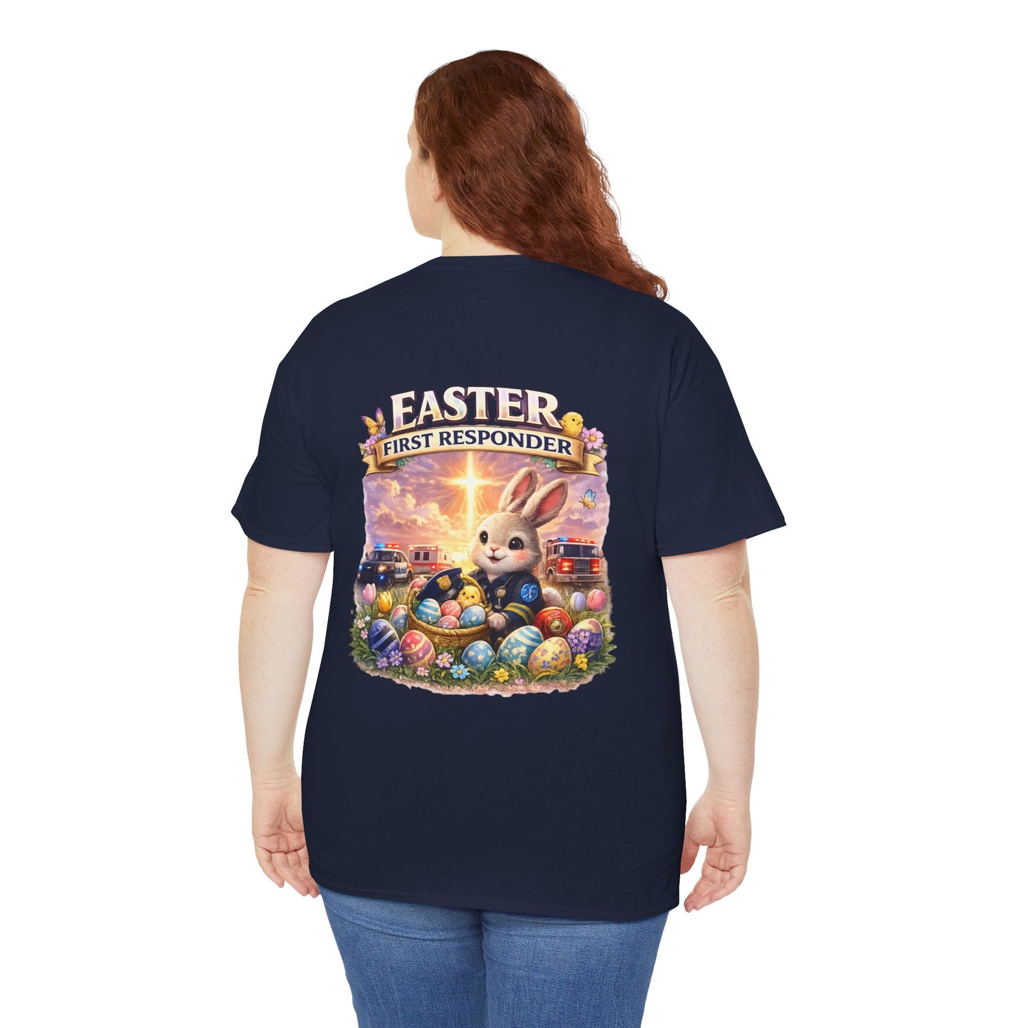 First Responder Easter T-Shirt — Cute EMS, Firefighter & Police Holiday Tee