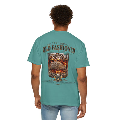 Police Bourbon & Brotherhood T-Shirt — "Call Me Old Fashioned"