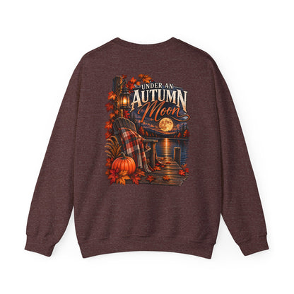 Under My Autumn Moon Sweatshirt | Cozy Pumpkin Plaid Cabin Fall Design