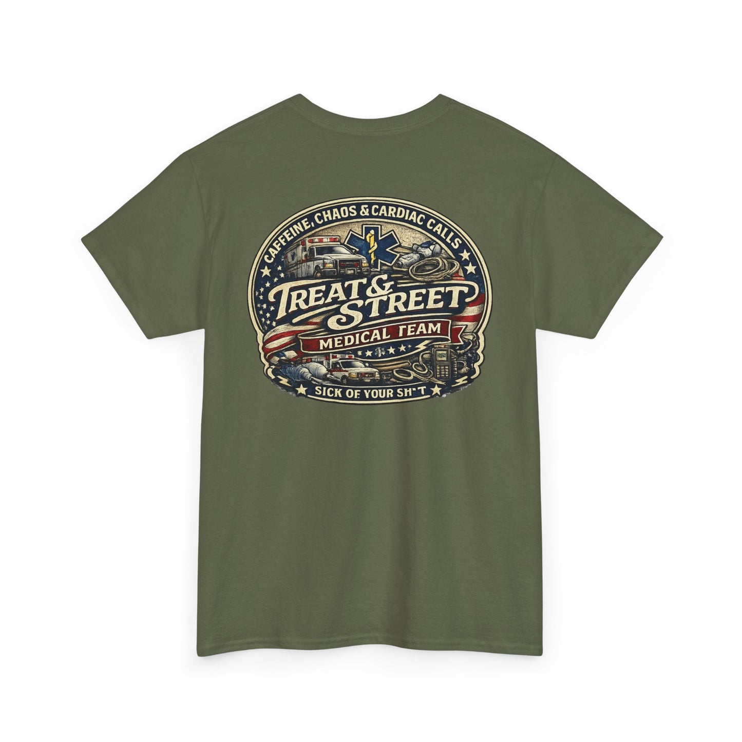Treat & Street Medical Team First Responders T-Shirt | Firefighter Police EMS