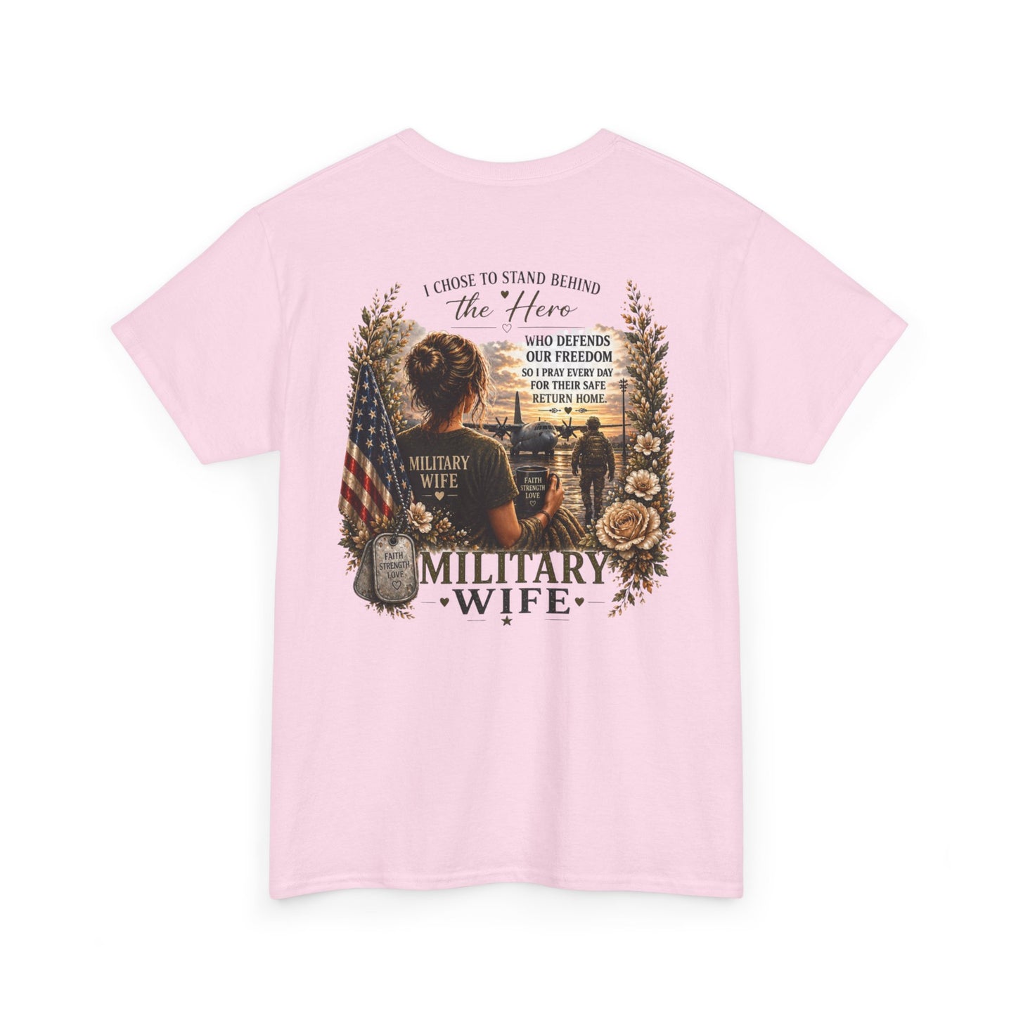 Military Wife Support Tee | Deployment Wife, Proud Military Spouse Shirt