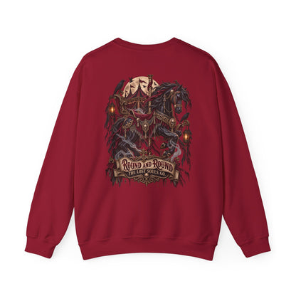 Round and Round the Lost Souls Go | Haunted Carousel Gothic Circus Shirt