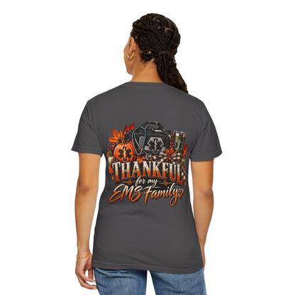 Thankful for My EMS Family Shirt | Paramedic Thanksgiving Sweatshirt | EMT Fall Shirt | First Responder Gift | EMS Crewneck or T-Shirt