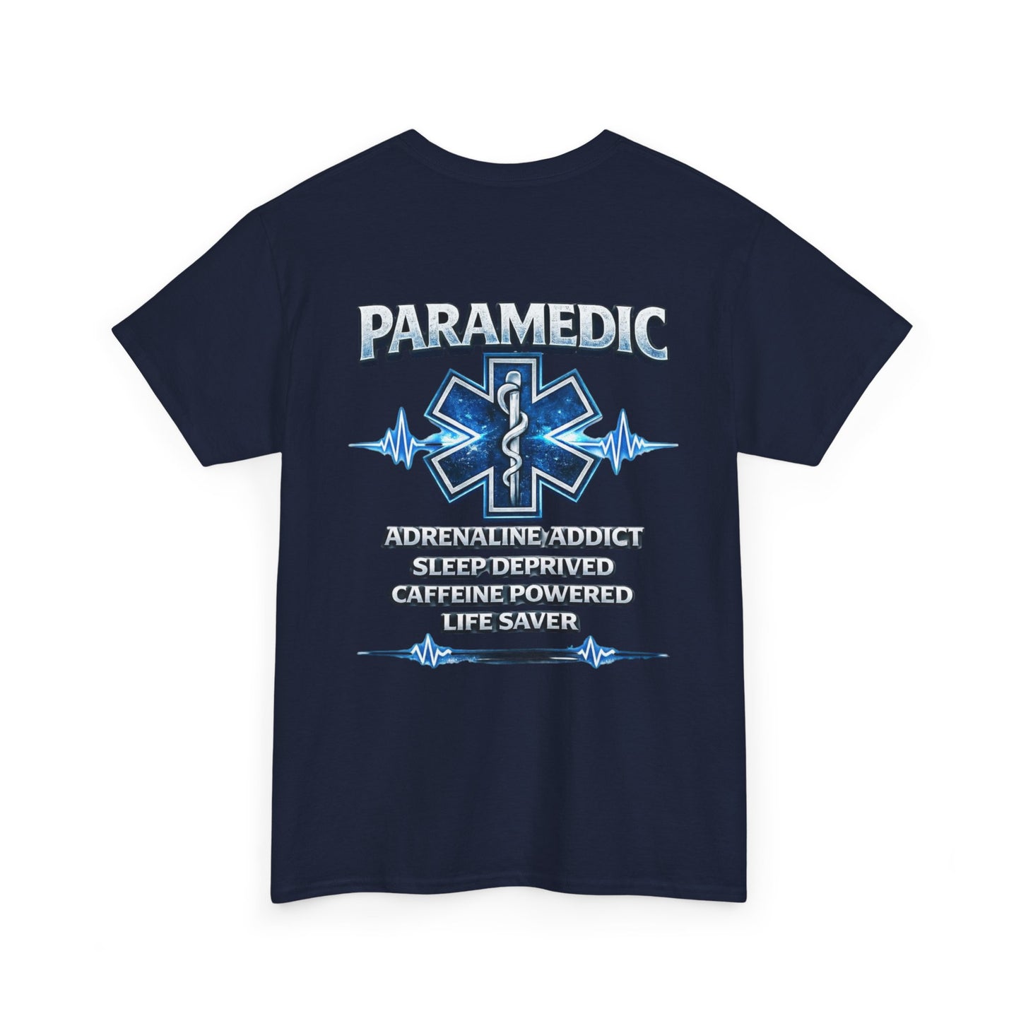 Adrenaline & Caffeine EMT Paramedic Tee | First Responder Typography