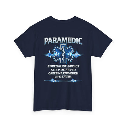Adrenaline & Caffeine EMT Paramedic Tee | First Responder Typography