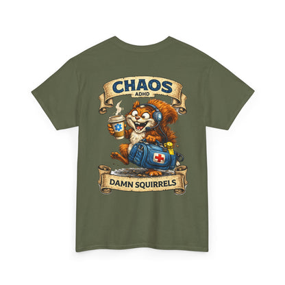 ADHD Chaos Squirrel Paramedic Tee | EMS Chaos EMT Shirt