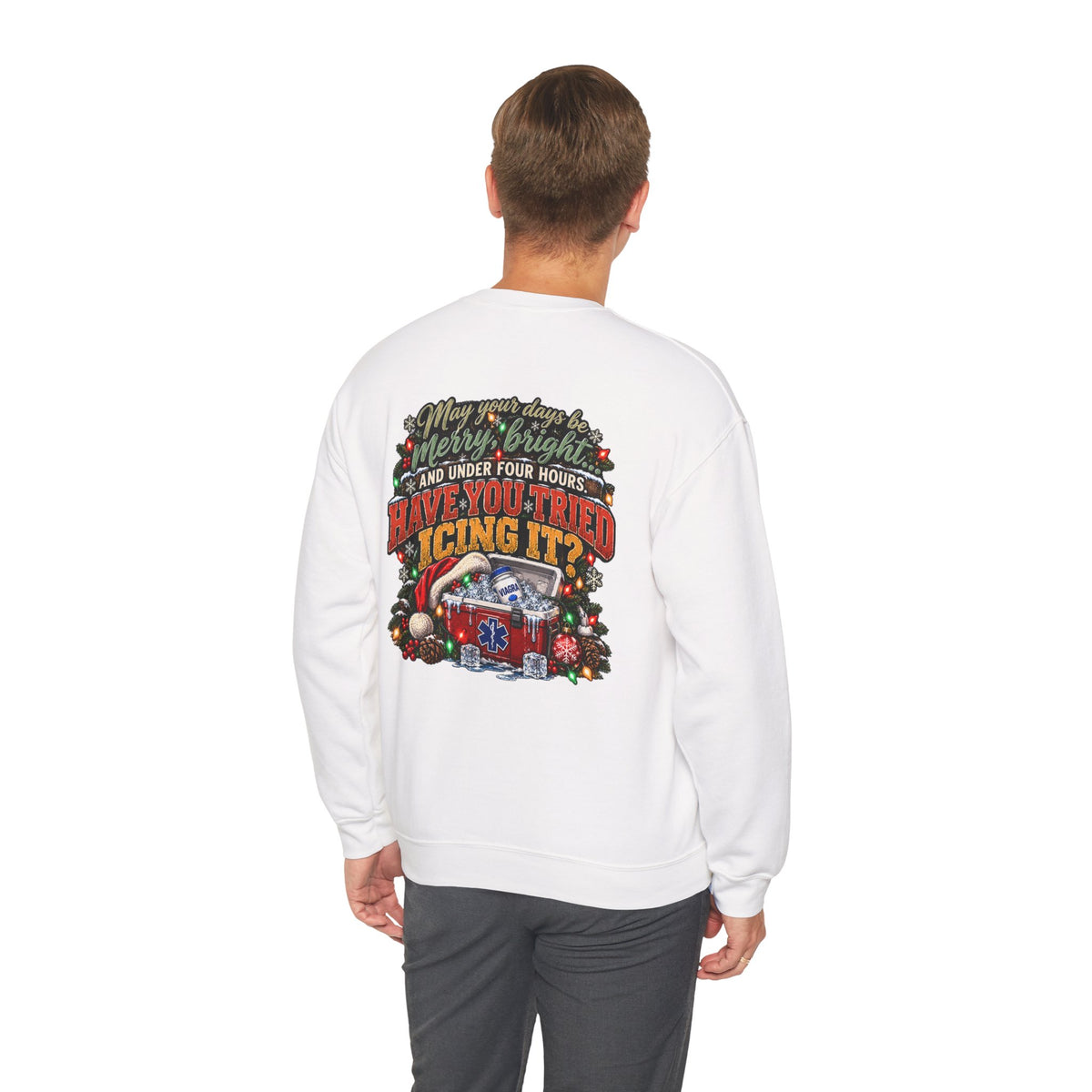 Have You Tried Icing It? Christmas EMS Shirt | Funny Paramedic Holiday T-Shirt & Sweatshirt | Adult Medical Humor Gift