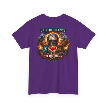 End The Silence Skull Mental Health Awareness Tee | Stop The Stigma