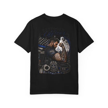 Thin Blue Line Tribute K-9 Police T-Shirt — To Serve & Protect