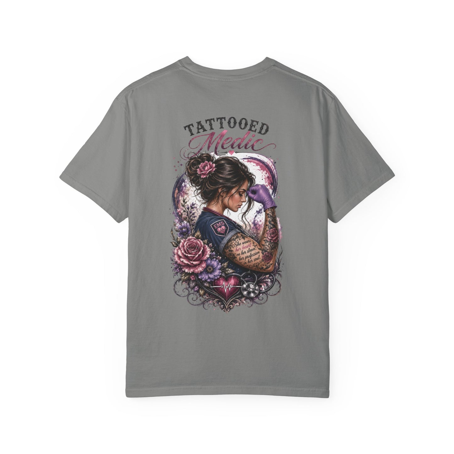 Tattooed Medic T-Shirt — "She Wears Her Heart on Her Sleeve"
