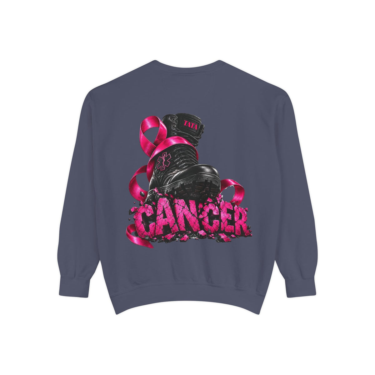 Cancer Awareness Sweatshirt  EMS Edition– Pink Ribbon Fighter Graphic Crewneck