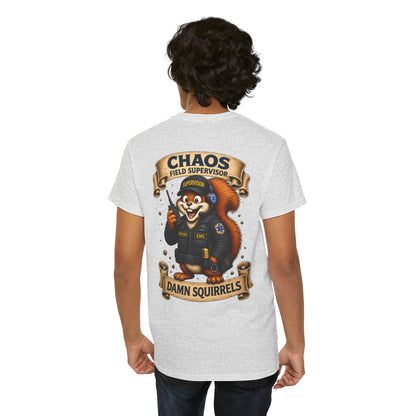 EMS Field Supervisor 'Chaos Squirrel' T-Shirt — Funny EMS Supervisor Gift