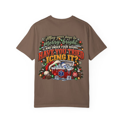 Have You Tried Icing It? Christmas EMS Shirt | Funny Paramedic Holiday T-Shirt & Sweatshirt | Adult Medical Humor Gift
