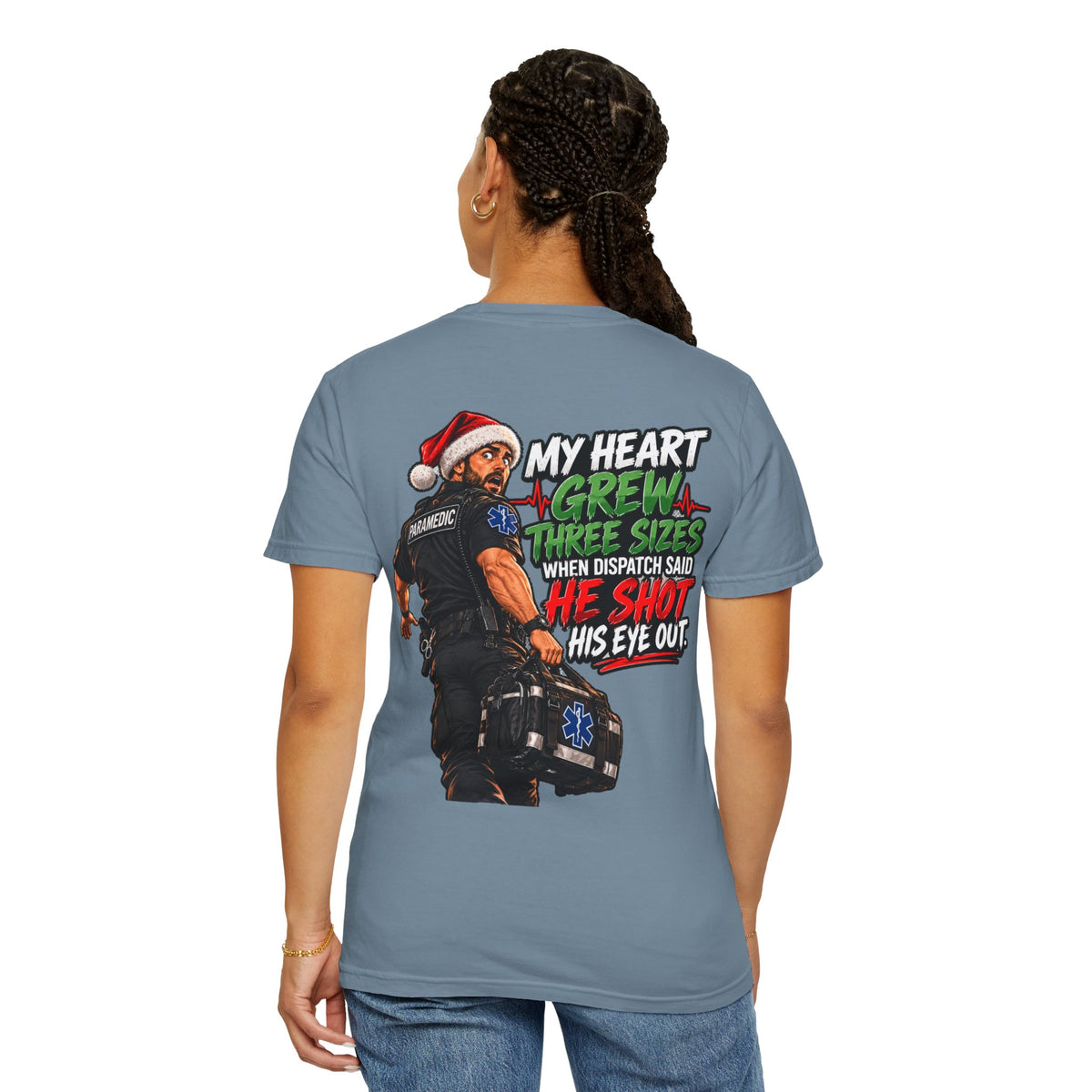 My Heart Grew Three Sizes | Funny Paramedic Christmas T-Shirt & Sweatshirt