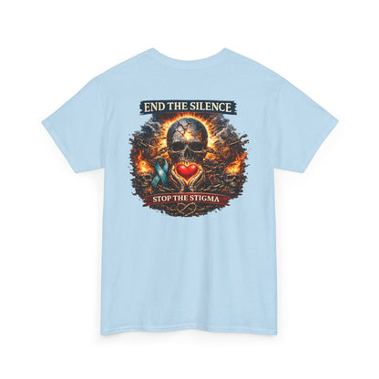 End The Silence Skull Mental Health Awareness Tee | Stop The Stigma