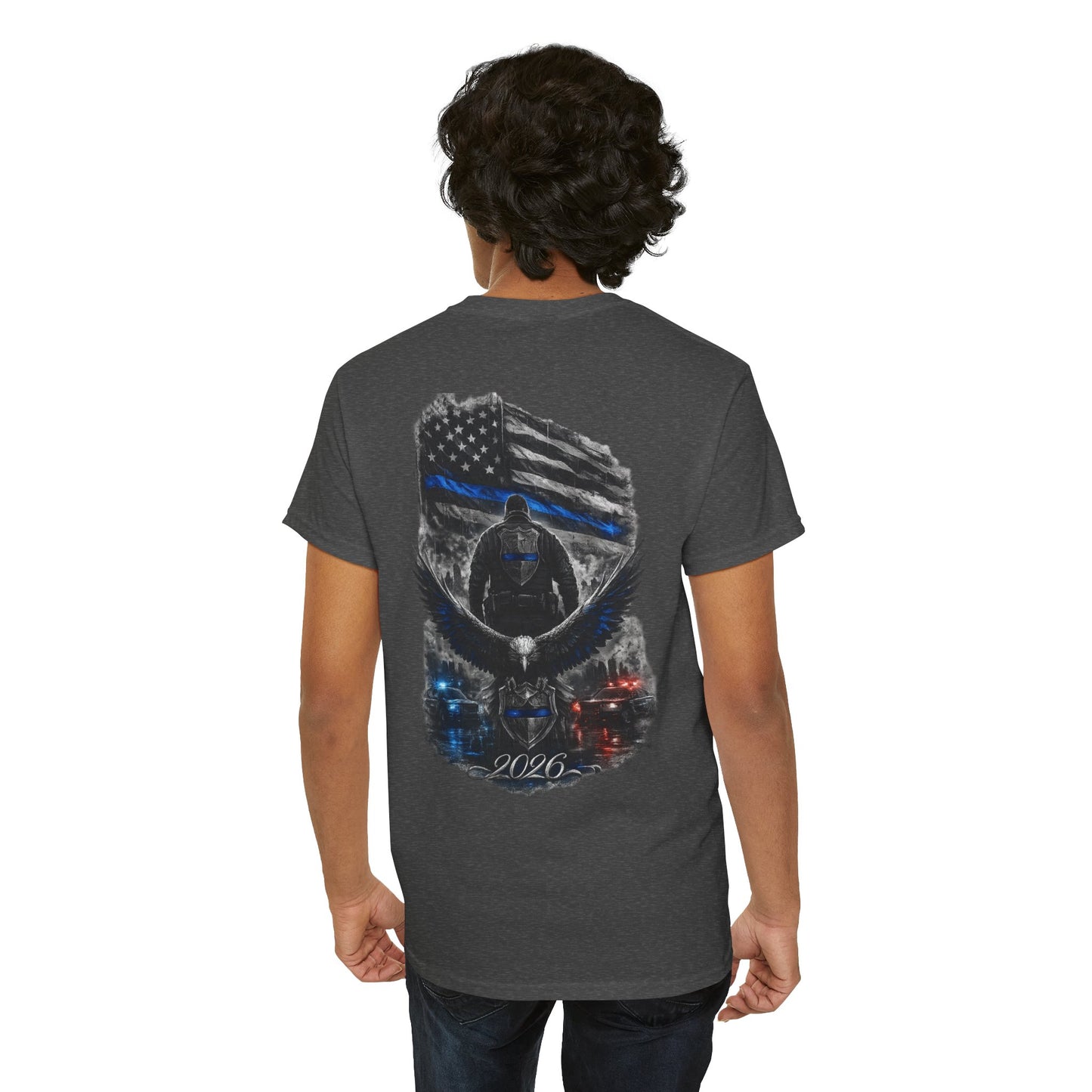 Thin Blue Line Eagle Tee — 2026 Police Support Patriotic Law Enforcement Shirt