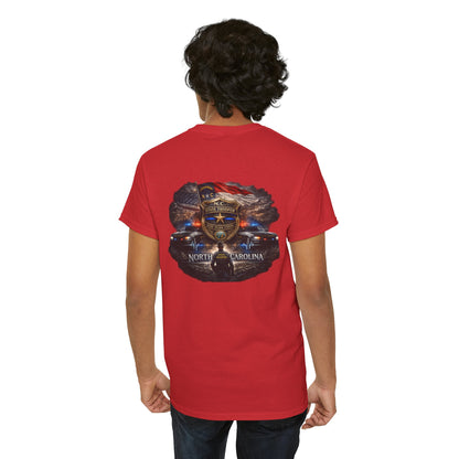 Sworn to serve-State Trooper Badge North Carolina T‑Shirt – Motto